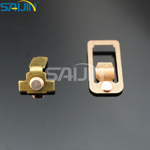 精密黄铜金属冲压铆钉触点组件电源插座连接片弹片